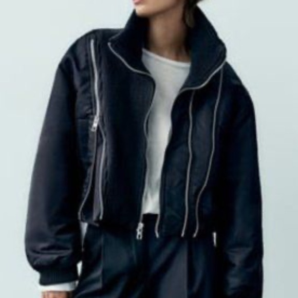 Zara zippered bomber jacket, Medium, New - Picture 5 of 10